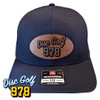 Disc Golf 978 Richardson - Snapback Trucker Cap Navy with Leather Patch