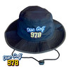 Disc Golf 978 Perforated Legend Boonie Bucket Hat - Black White/Yellow Logo
