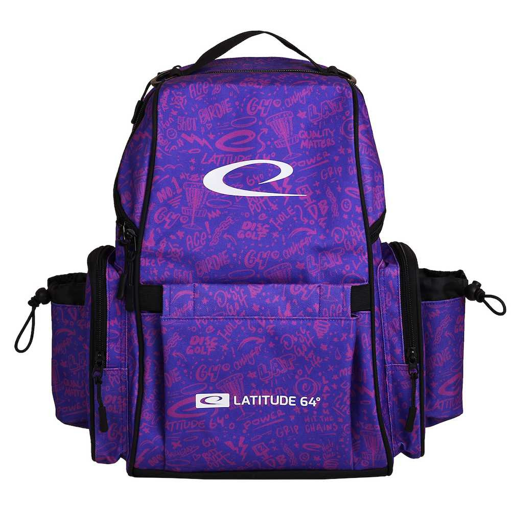 Disc Golf Bags Latitude 64 Swift Backpack Graffiti Purple