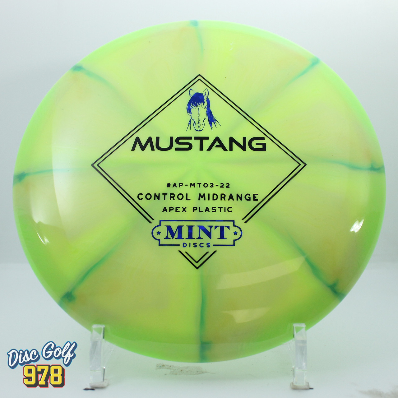 Mint Mustang Swirly Apex Green-Blue U 181.1g