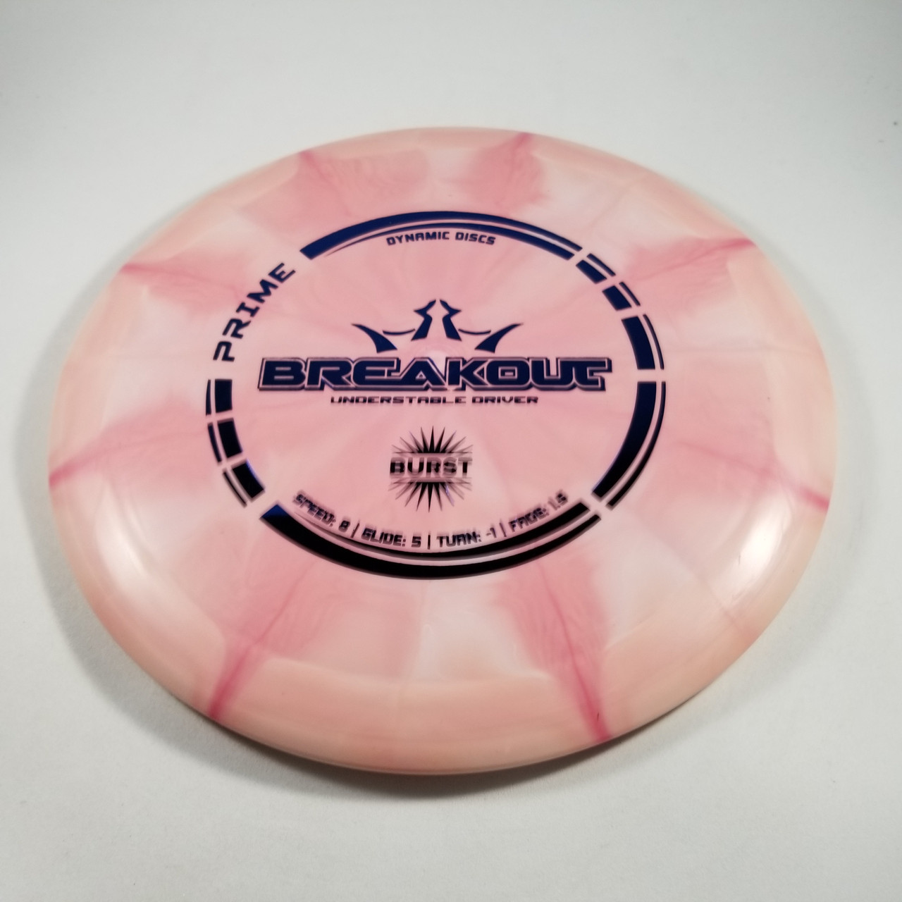 Dynamic Discs Breakout Prime Burst Lt Pink-Blue B 154g