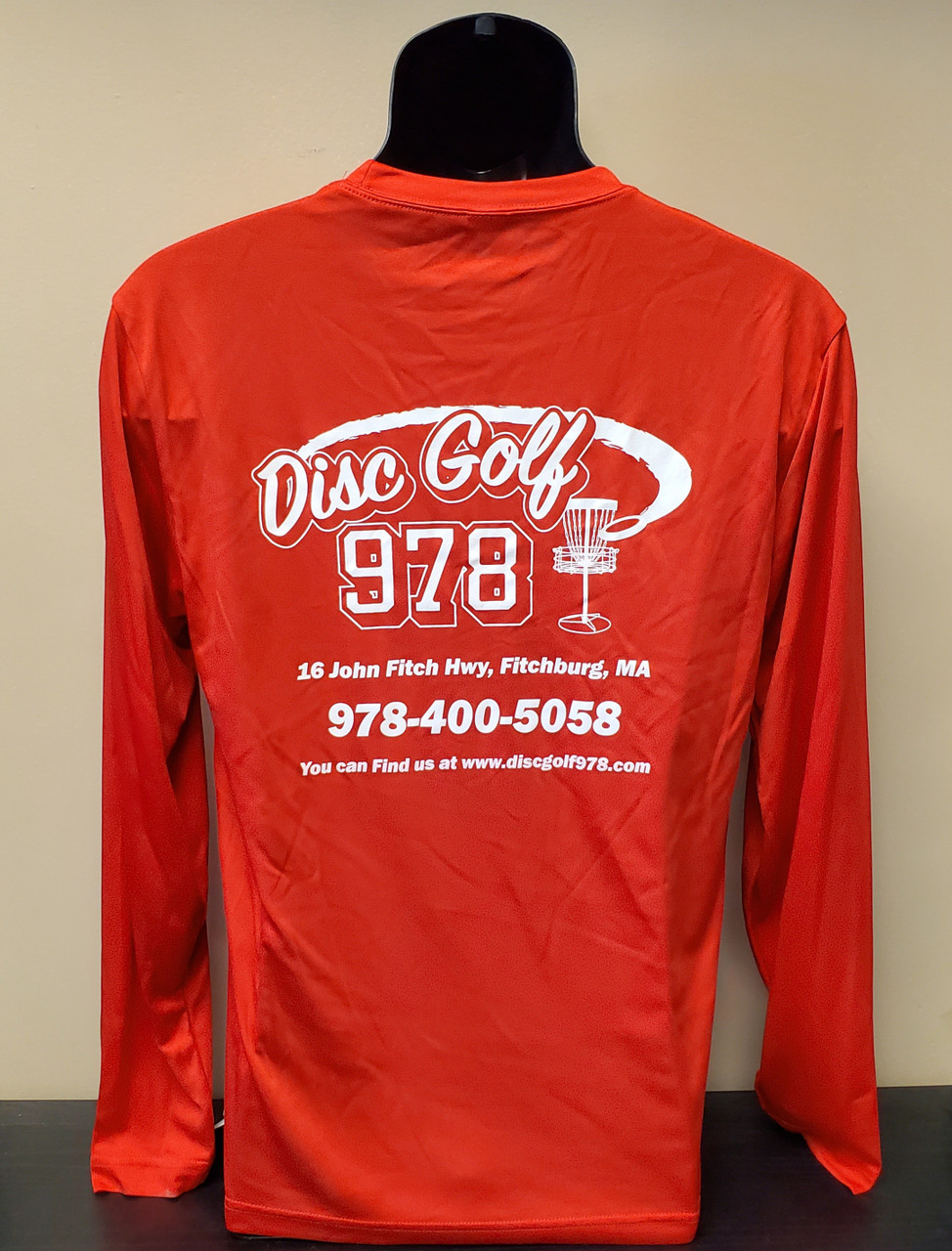 Disc Golf 978 Men's Dri-Fit True Red Long Sleeve Tee