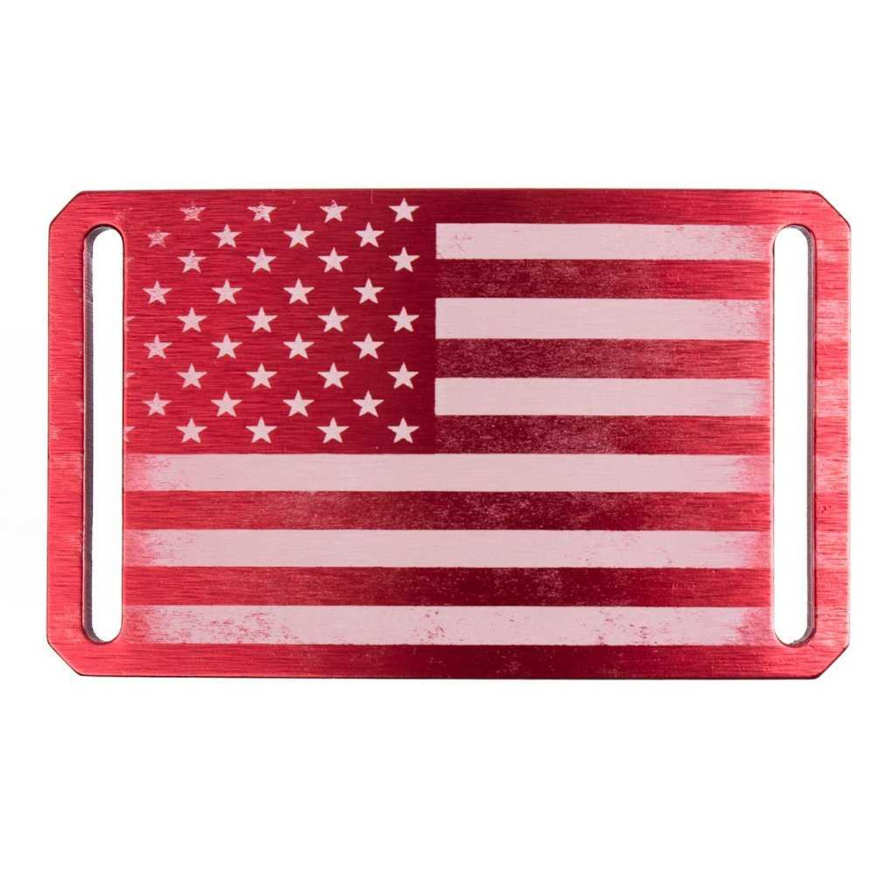 Grip 6 Belt Buckle Flag Red