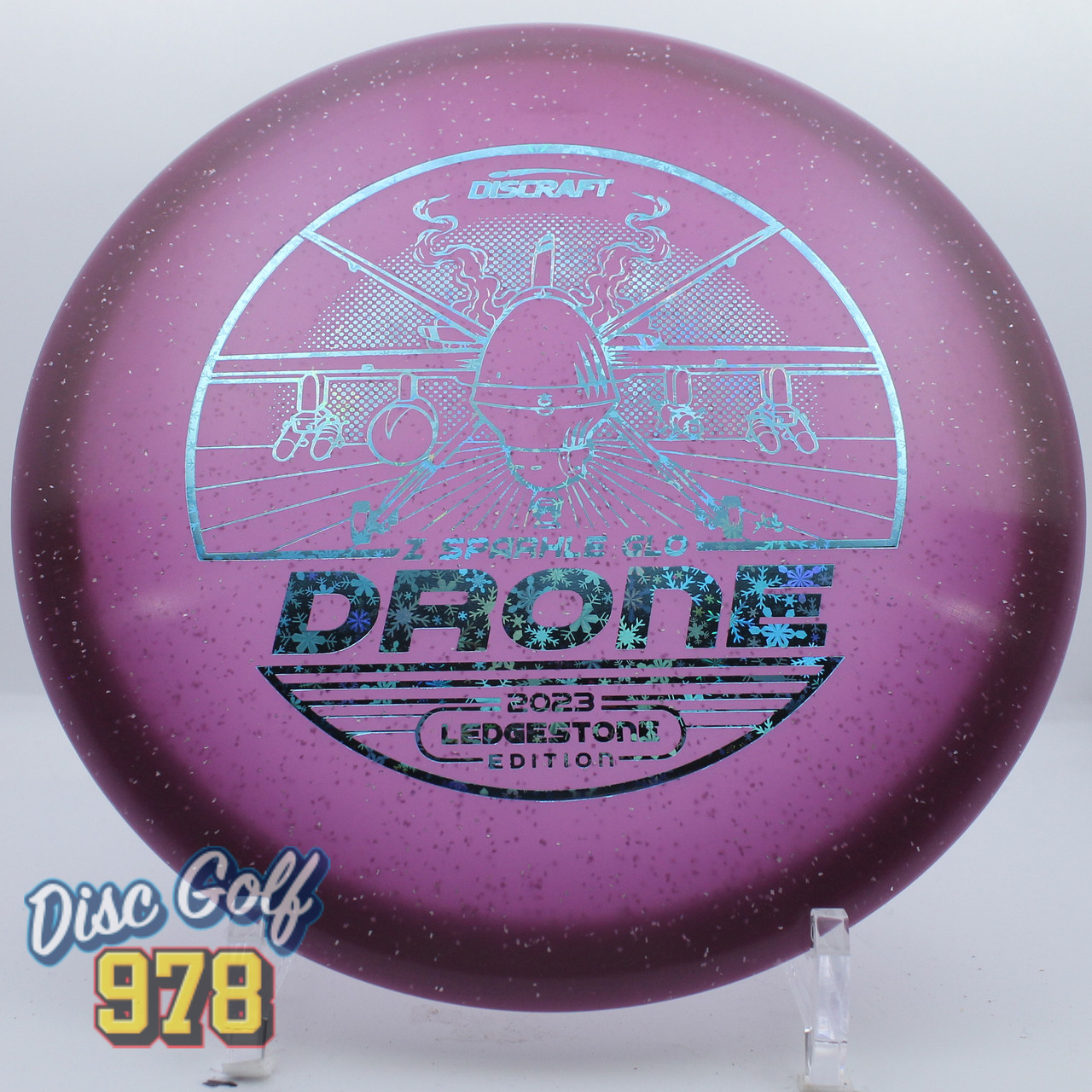 Discraft Drone Ledgestone Z Sparkle Glo Purple -Snow Flakes 181.0g