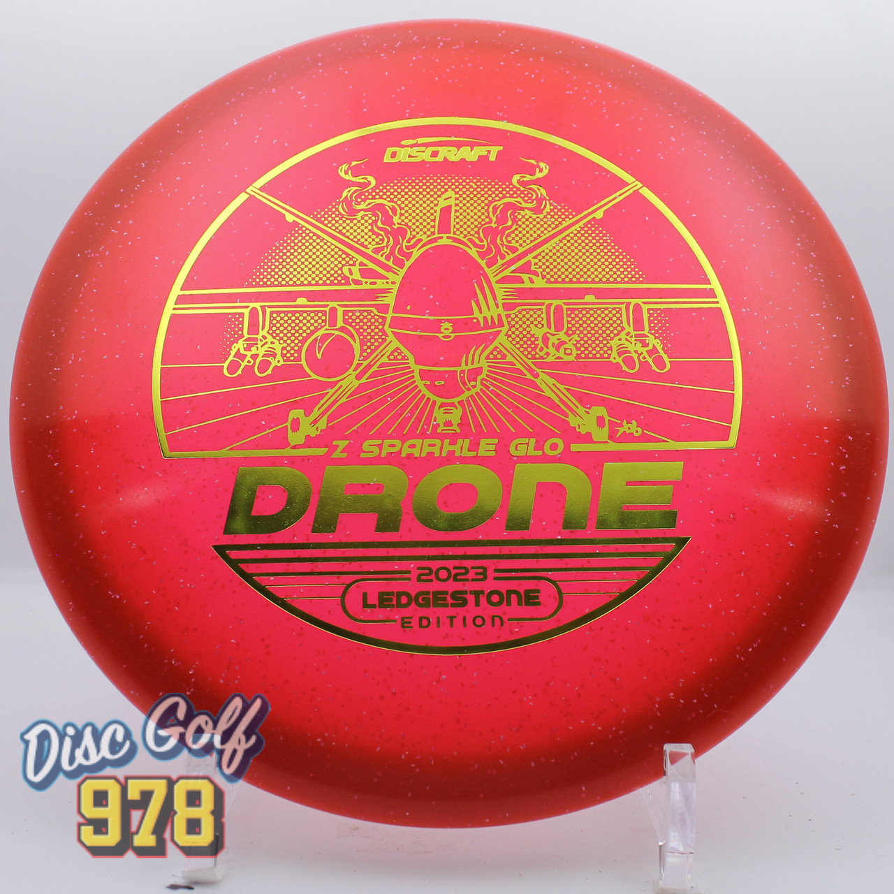 Discraft Drone Ledgestone Z Sparkle Glo Red-Gold 180.1g