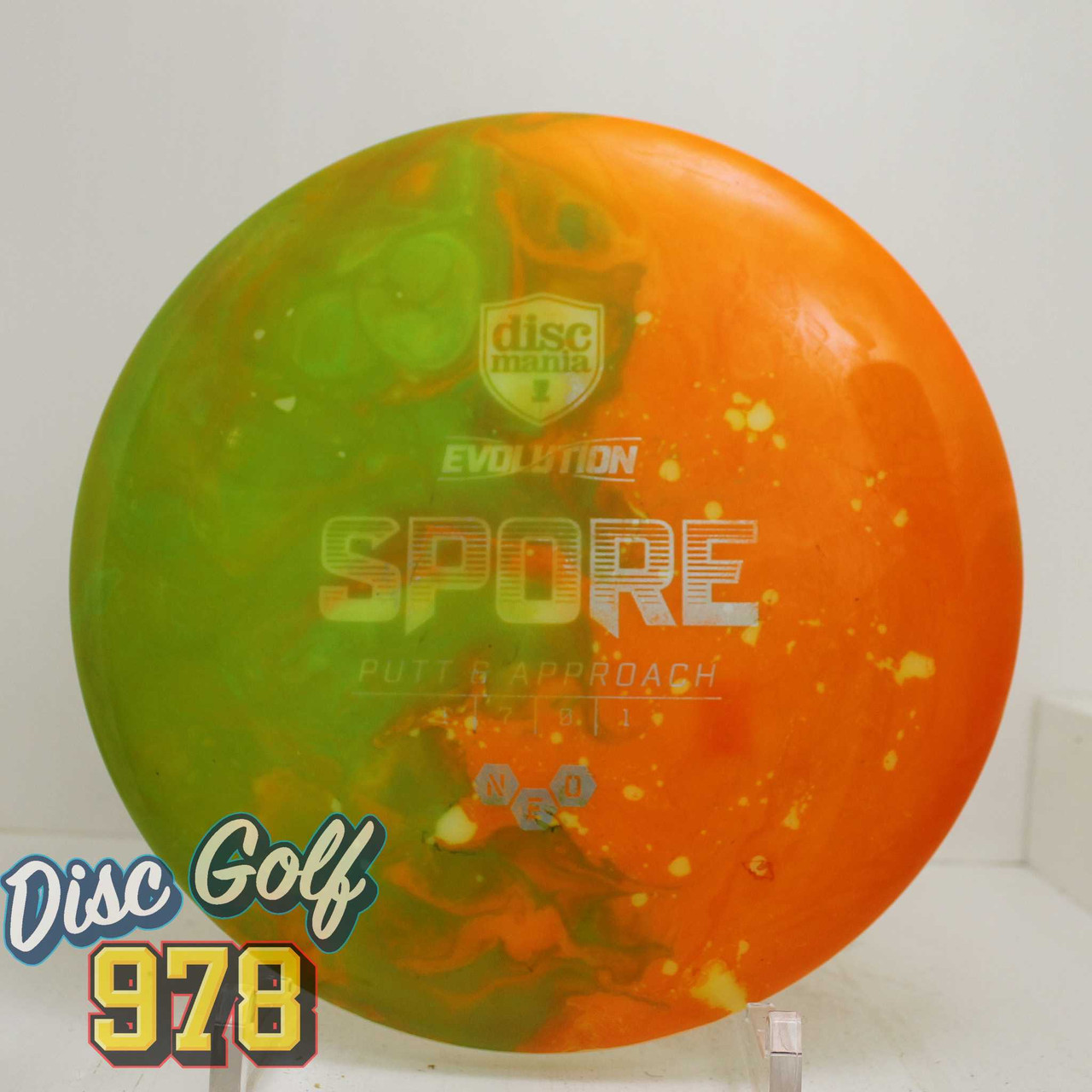 ボブディラン Death Dyes Discmania Spore NEO Green Orange 159.0g - Disc Golf 978