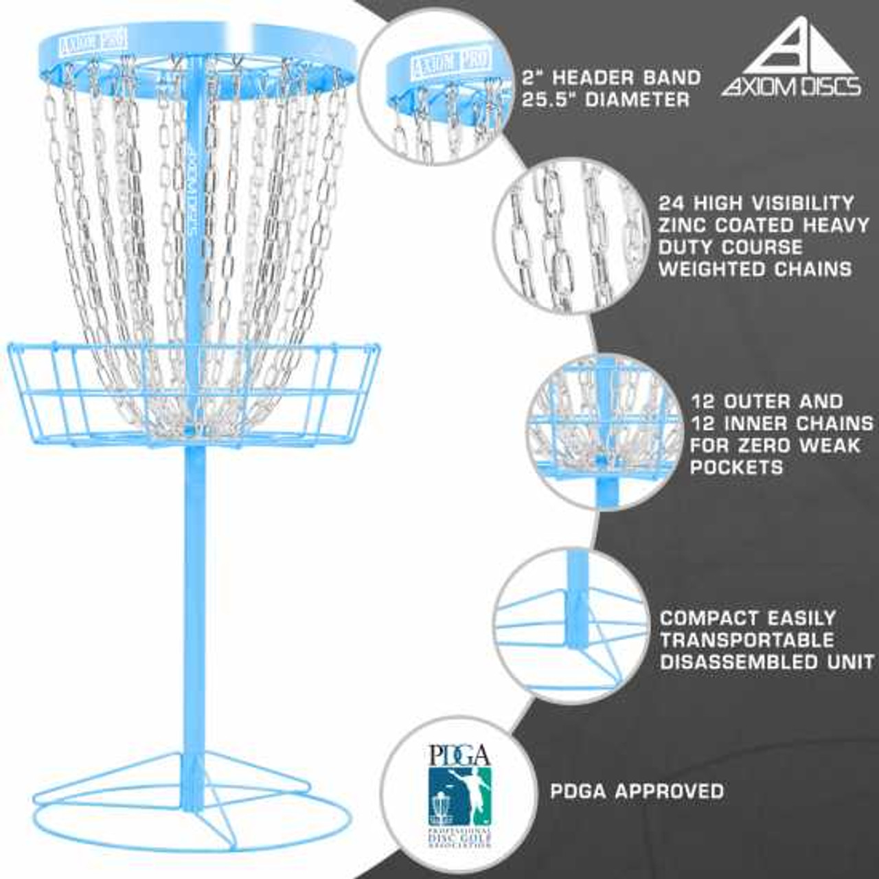 Axiom Pro Basket - Light Blue Drop Ship Only