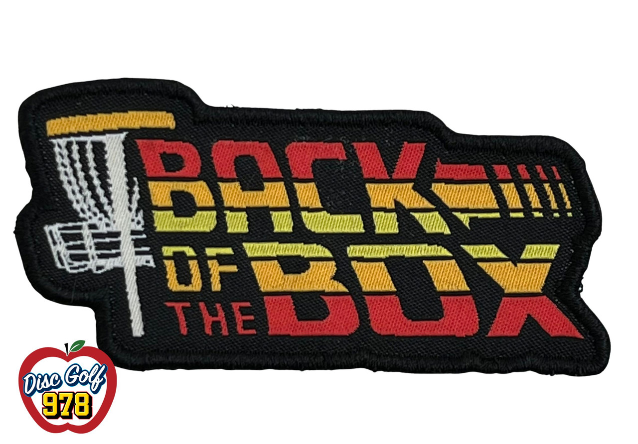 Disc Golf Patch Back of the Box Velcro backed