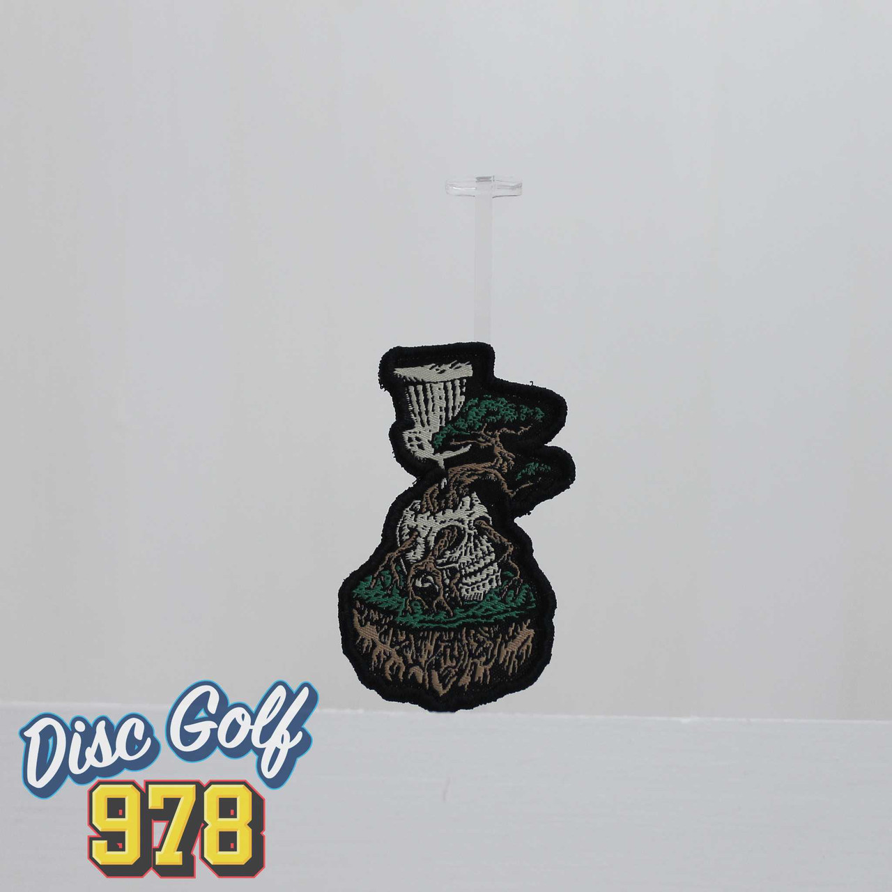 Disc Golf Patch Bonsai Skull Velcro backed