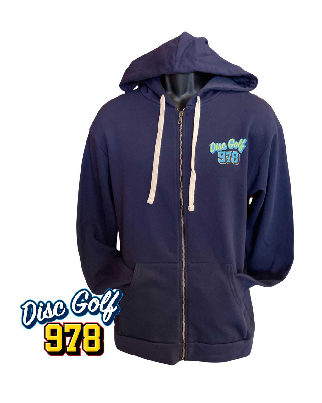 Disc Golf 978 Zip Up Hooded Sweatshirt - Navy