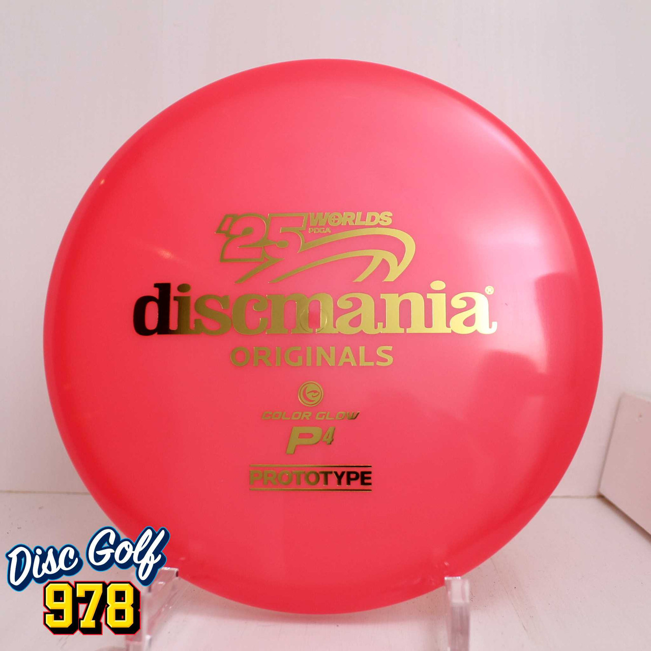 Discmania P4 Color Glow C-Line - 2025 Worlds - Hot Pink Gold 177.0g