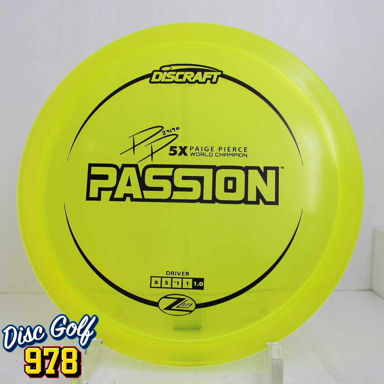 Discraft Passion Z Lite Paige Pierce 161.3g Neon Yellow B