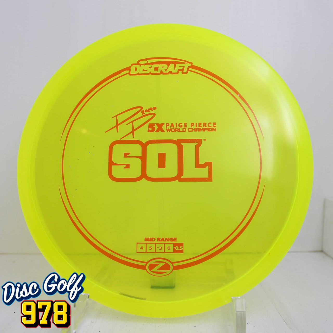 Discraft Sol Z Paige Pierce 5X 176.8g Neon Yellow A
