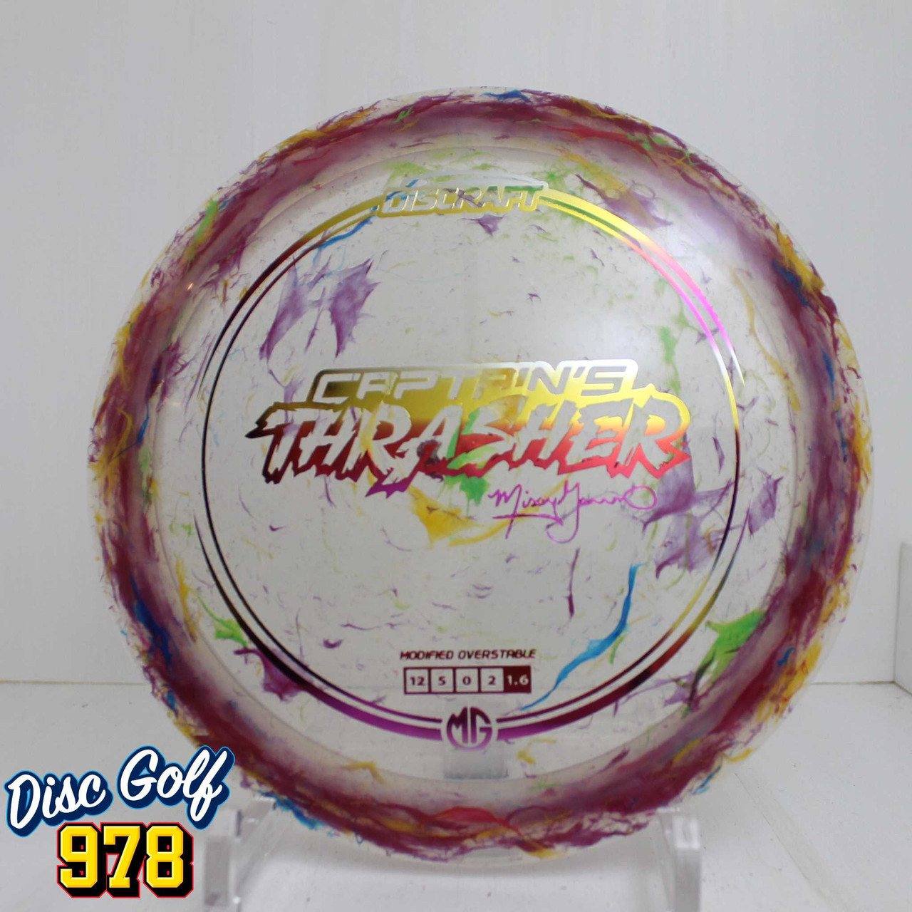 Discraft Captain's Thrasher 2025 Z Jawbreaker 173.9g Maroon/Yellow/Green Confetti