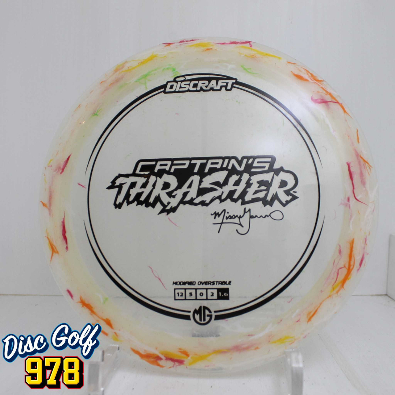 Discraft Captain's Thrasher 2025 Z Jawbreaker 175.1g White/Orange/Red Confetti