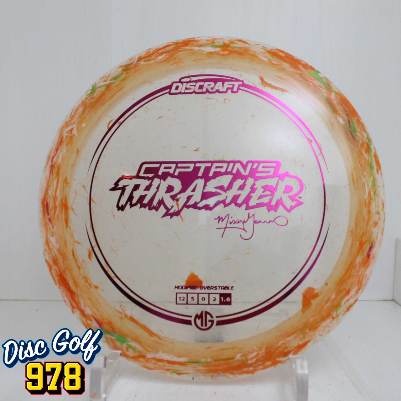 Discraft Captain's Thrasher 2025 Z Jawbreaker 171.8 Orange Confetti