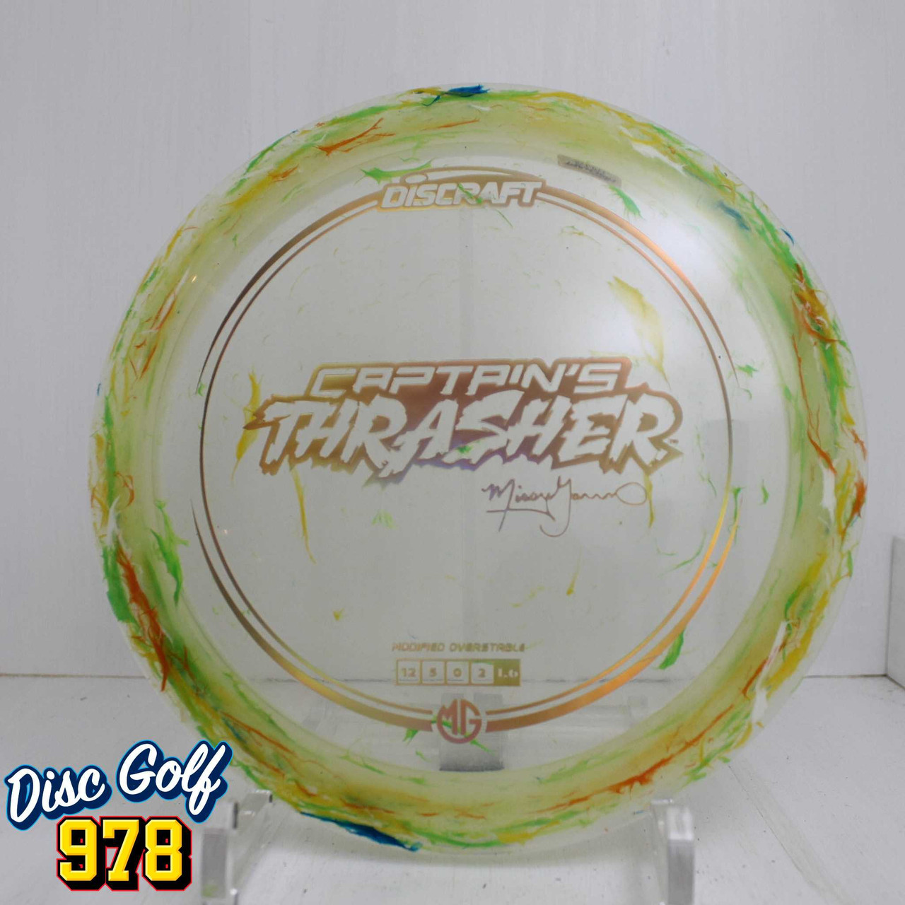 Discraft Captain's Thrasher 2025 Z Jawbreaker 173.7g Yellow/Green Confetti