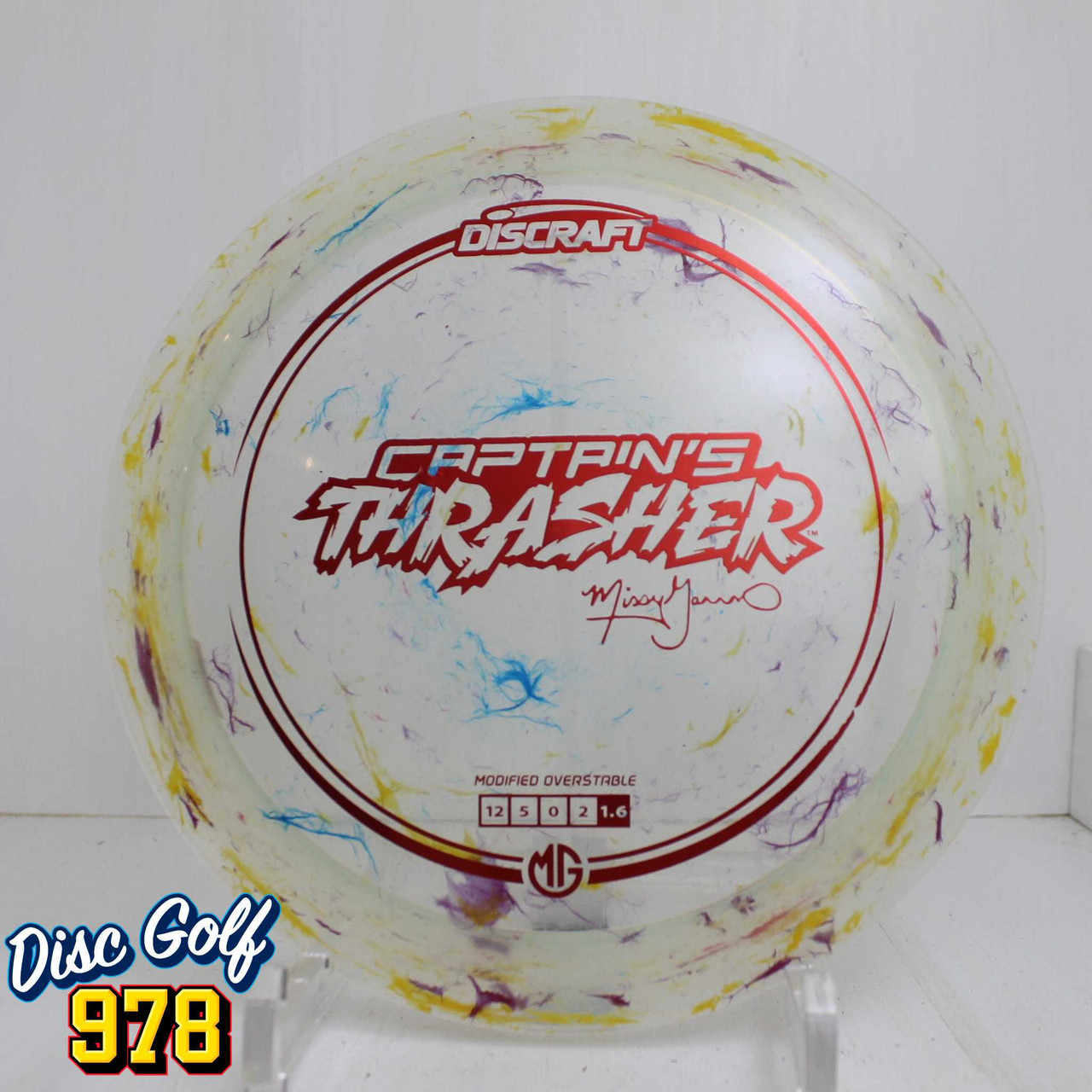 Discraft Captain's Thrasher 2025 Z Jawbreaker 170.5g Yellow/Maroon Confetti