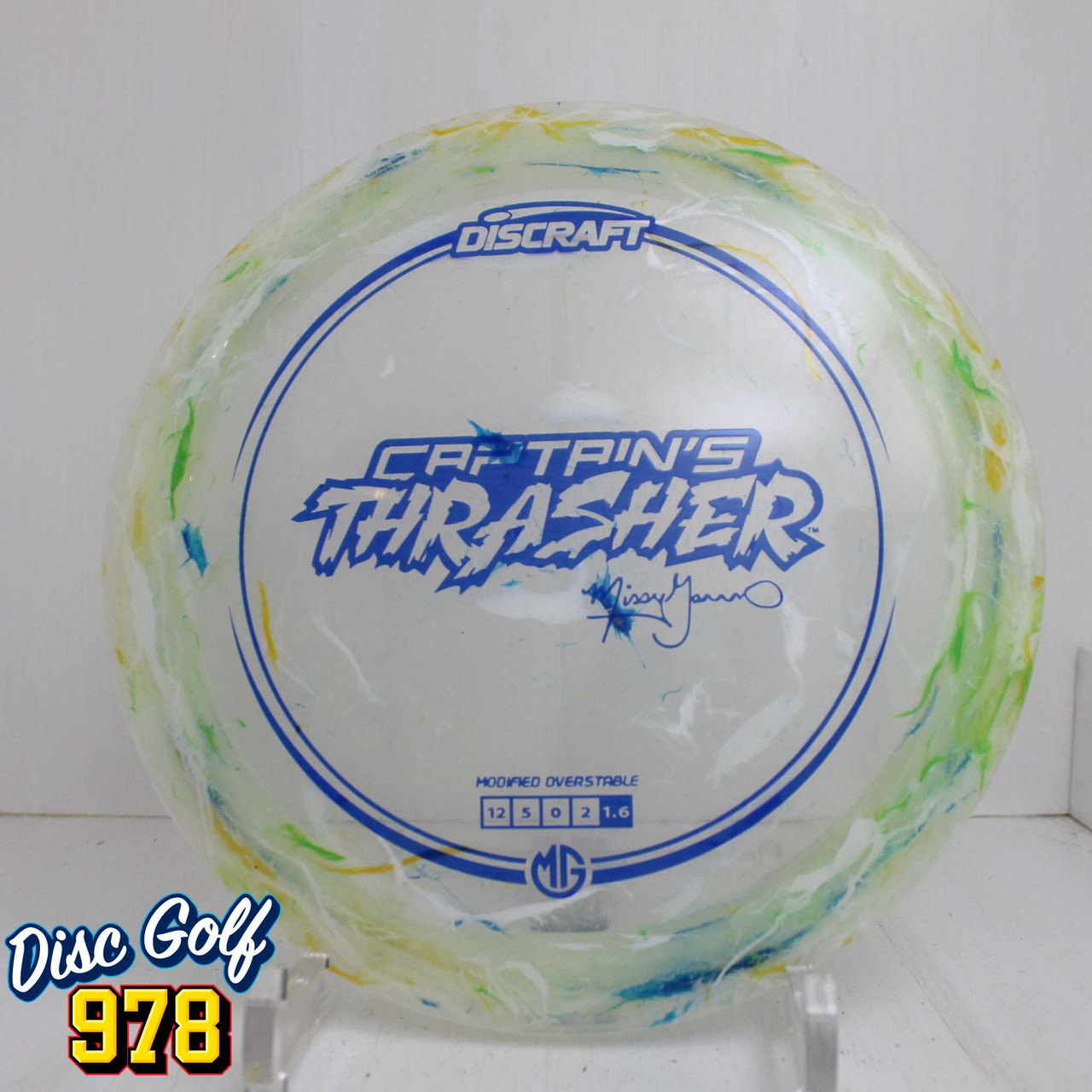 Discraft Captain's Thrasher 2025 Z Jawbreaker 173.3 White/Green/Yellow Confetti