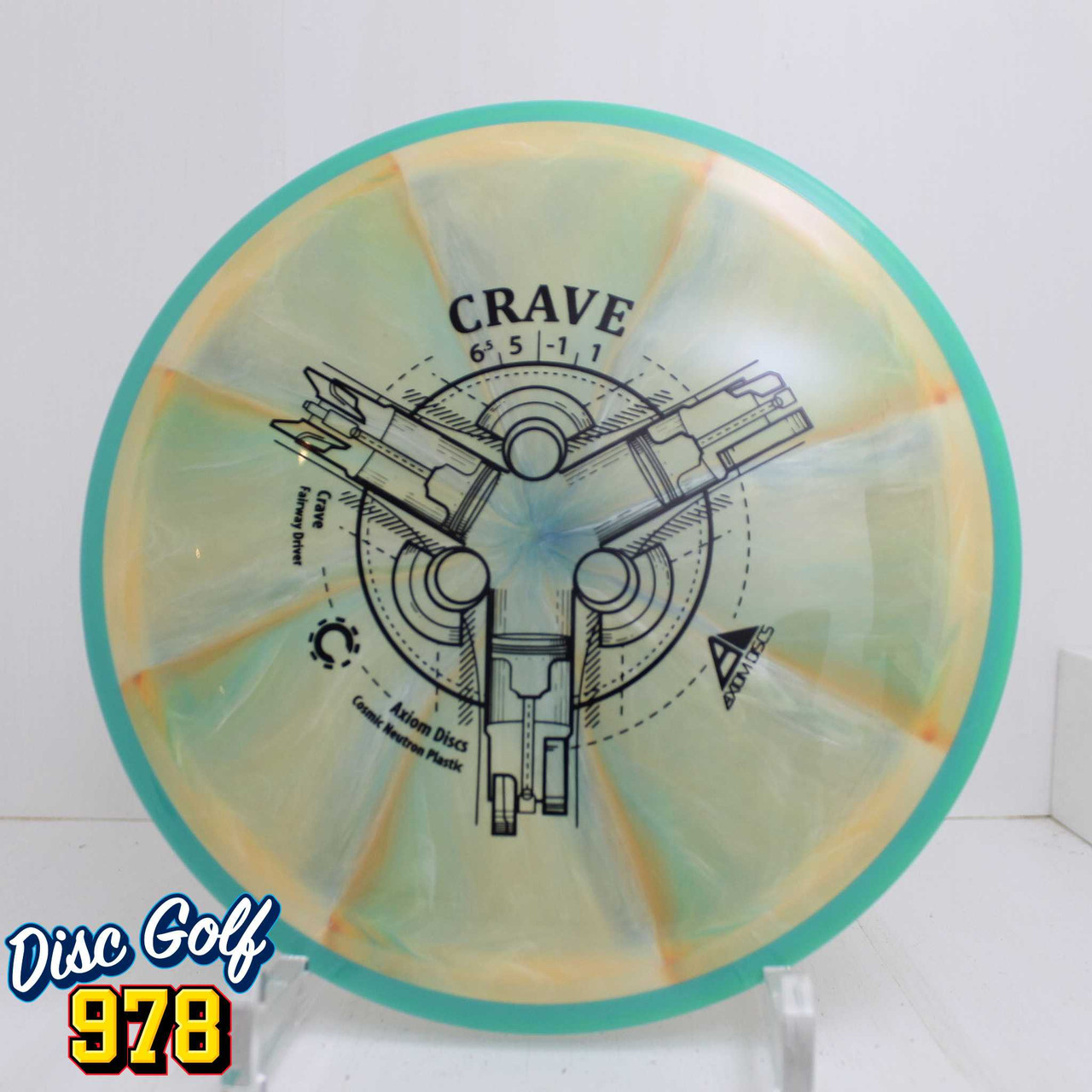 Axiom Crave Cosmic Neutron 159.1g Teal-Cream Swirls
