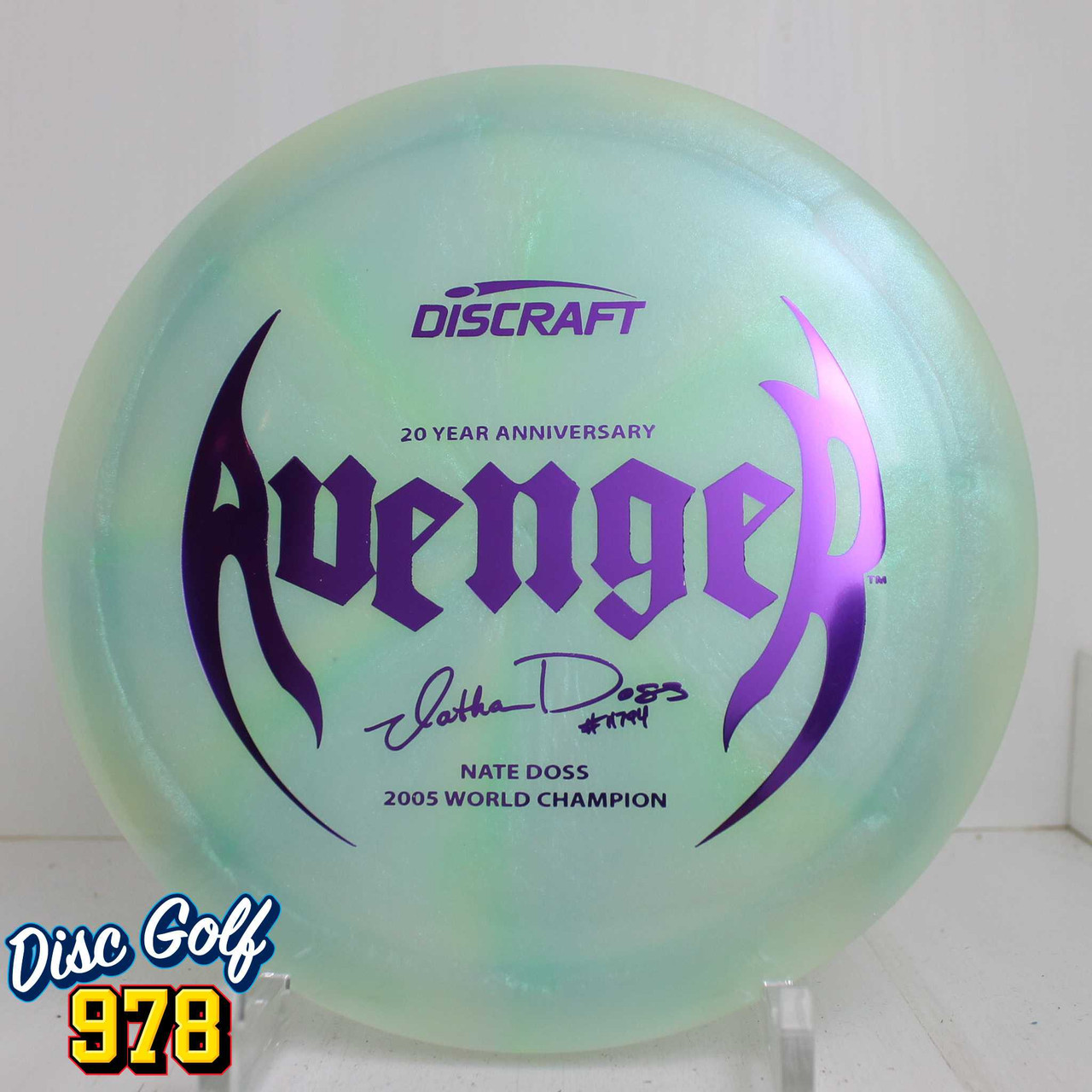 Discraft Avenger Z Colorshift Swirl Nate Doss 20 Year Anniversary 177.2g Minty