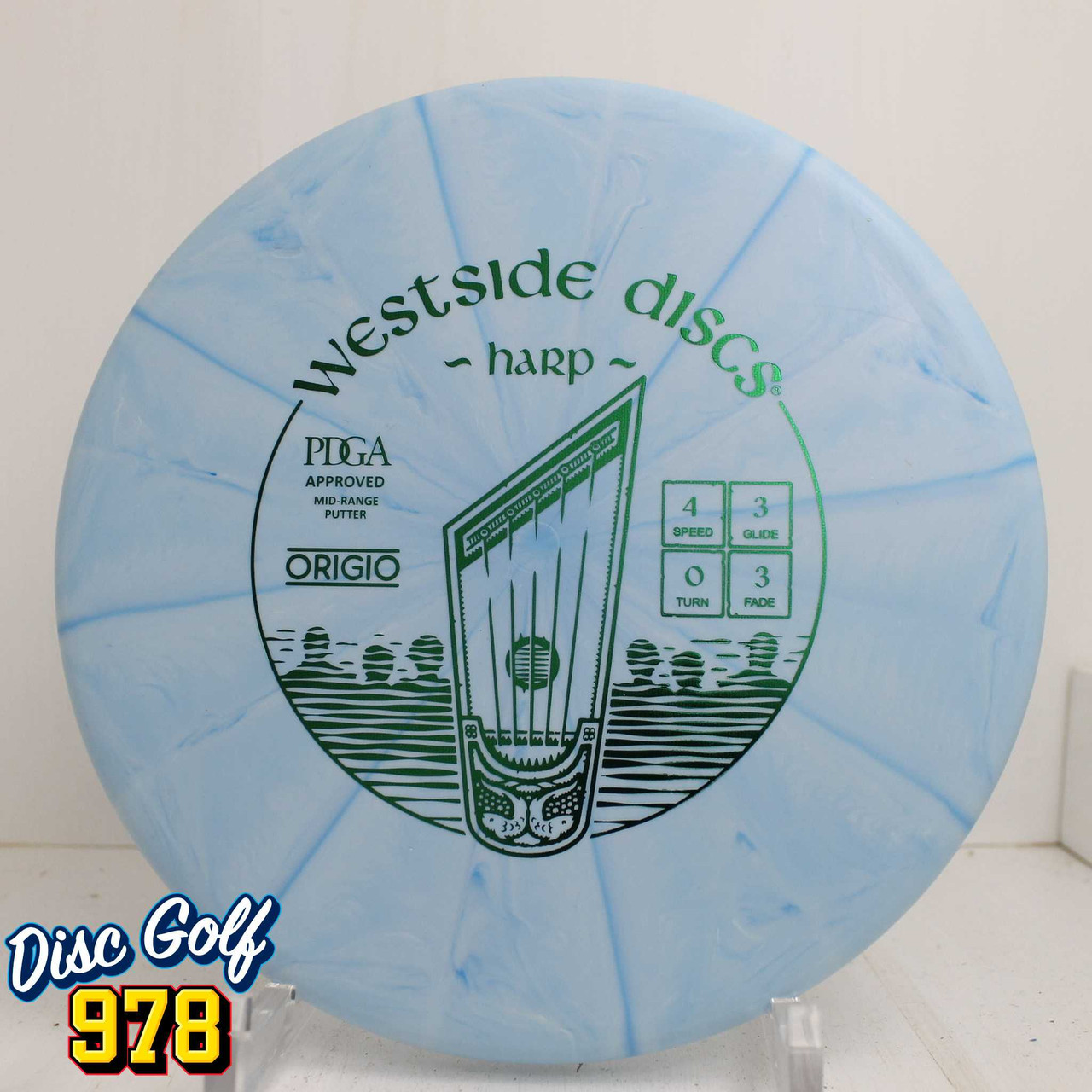 Westside Harp Origio 176.6g Light Blue Swirls