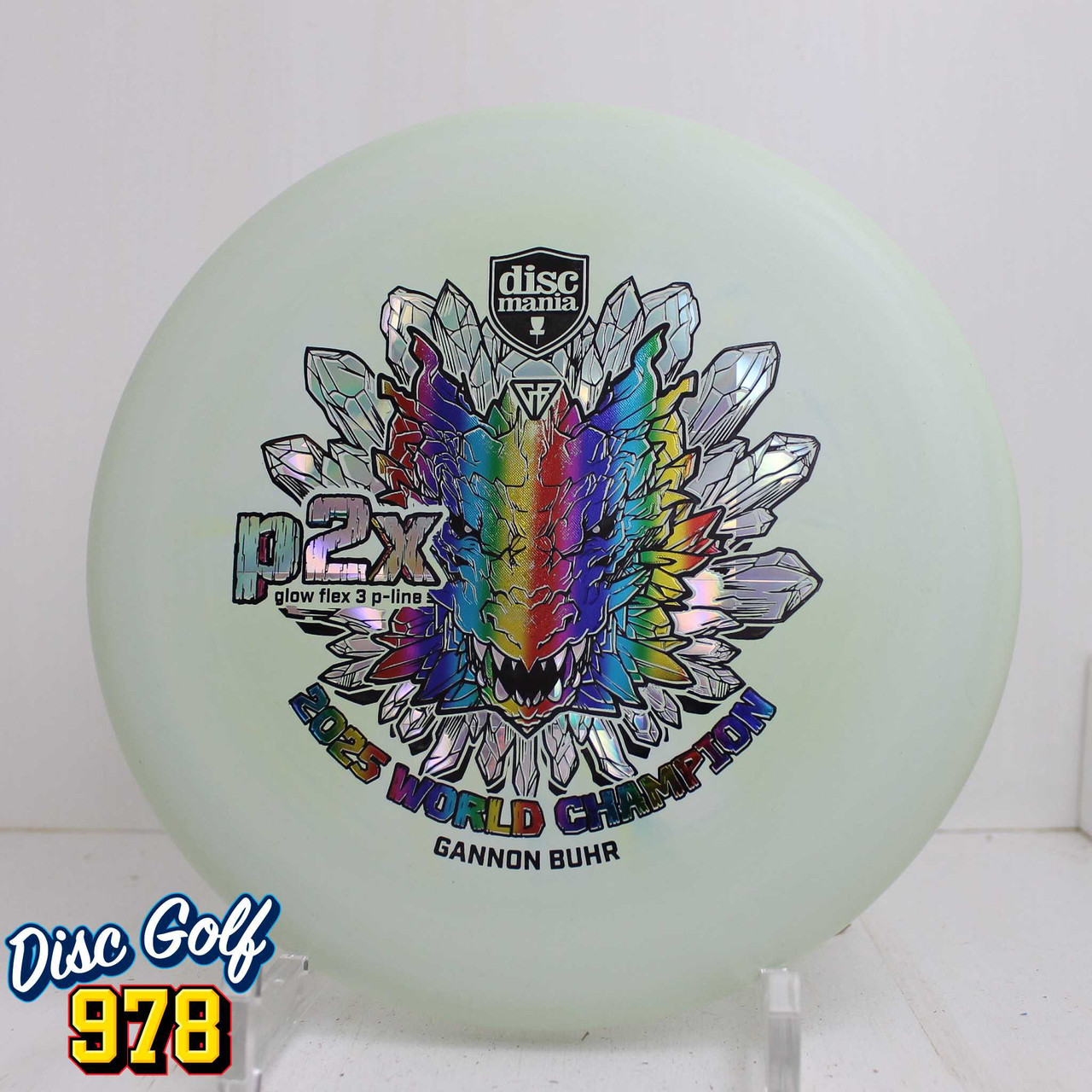Discmania P2x Glow P-Line Flex 3 Gannon Buhr 2025 World Champion 173.5g Pale Green A