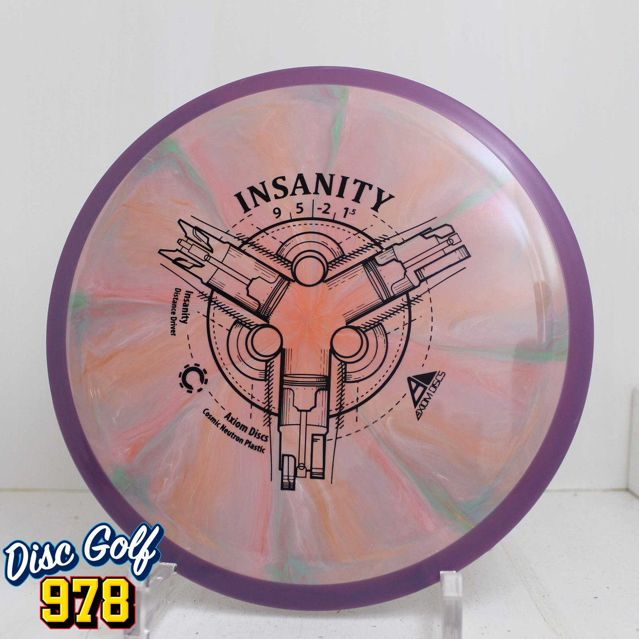Axiom Insanity Cosmic Neutron 170.1g Magenta-Pink/Peachy Swirls