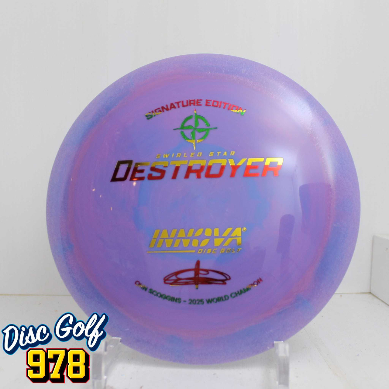 Innova Destroyer Swirl Star Ohn Scoggins 2025 World Champion 158.4g Purple Innova Destroyer Swirl Star Ohn Scoggins 2025 World Champion 158.4g Purple