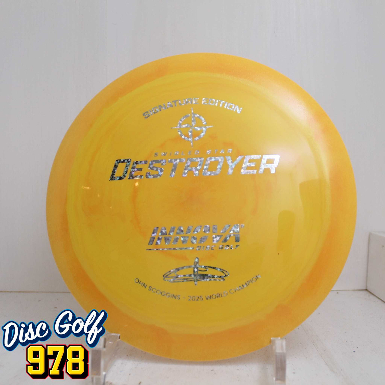 Innova Destroyer Swirl Star Ohn Scoggins 2025 World Champion 159.1g Orange Innova Destroyer Swirl Star Ohn Scoggins 2025 World Champion 159.1g Orange