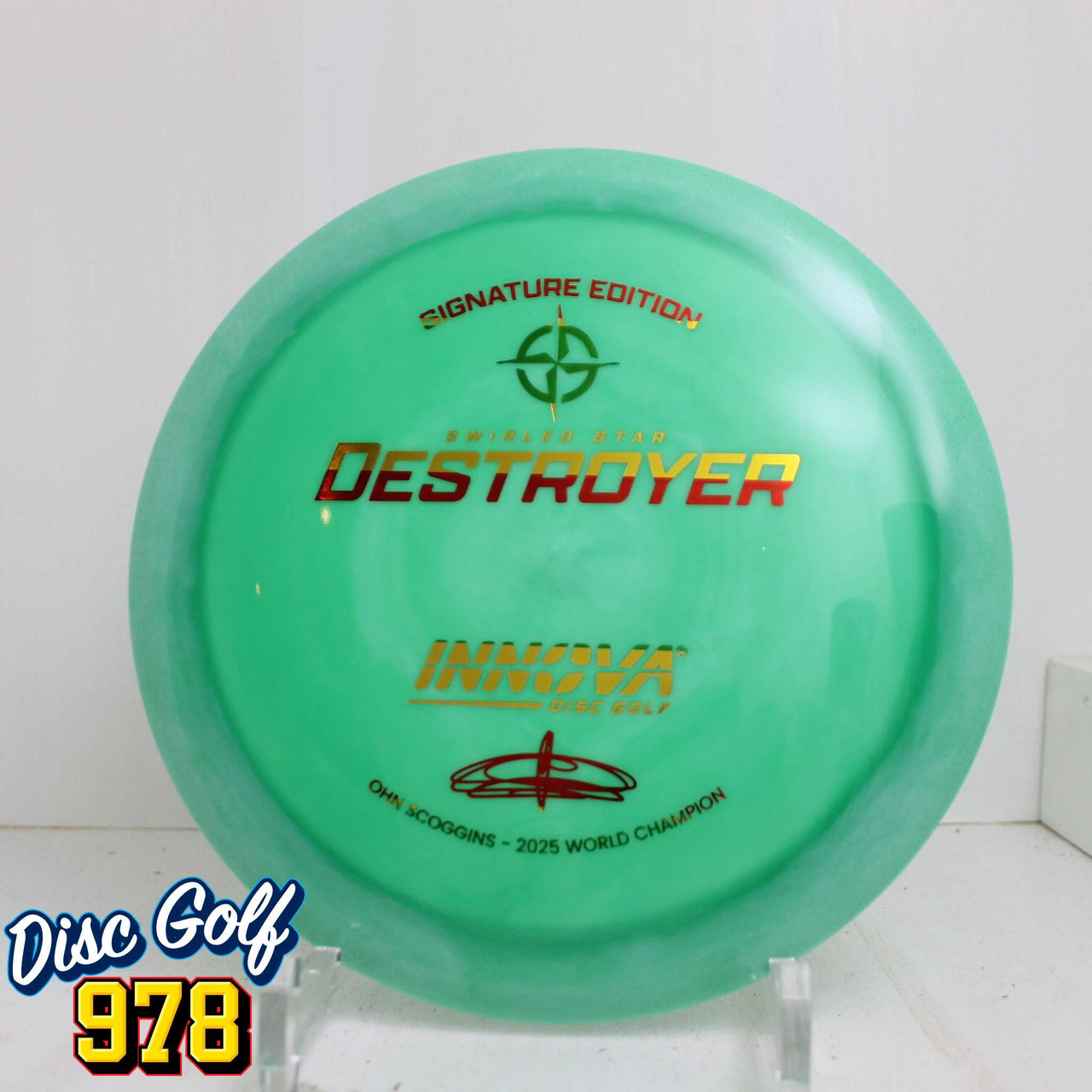 Innova Destroyer Swirl Star Ohn Scoggins 2025 World Champion 164.2g MintGreen Innova Destroyer Swirl Star Ohn Scoggins 2025 World Champion 164.2g MintGreen