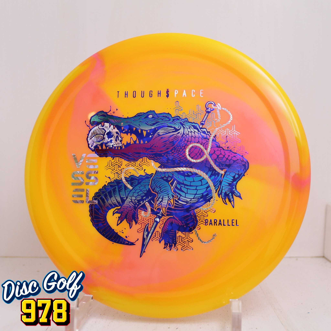 Thought Space Vessel Parallel 176.4g Orange/Yellow Swirls C Thought Space Vessel Parallel 176.4g Orange/Yellow Swirls C