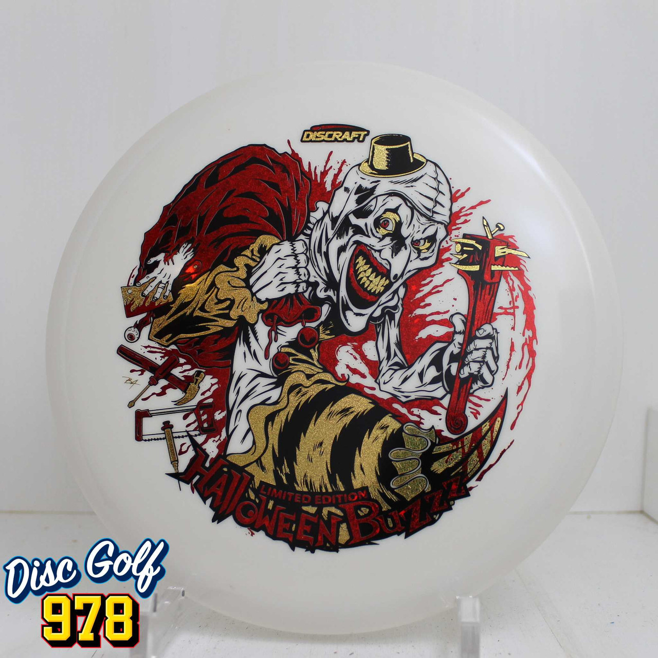 Discraft Buzzz Tri-Foil Glo 2025 Halloween 180.0g Red and Gold Foil A