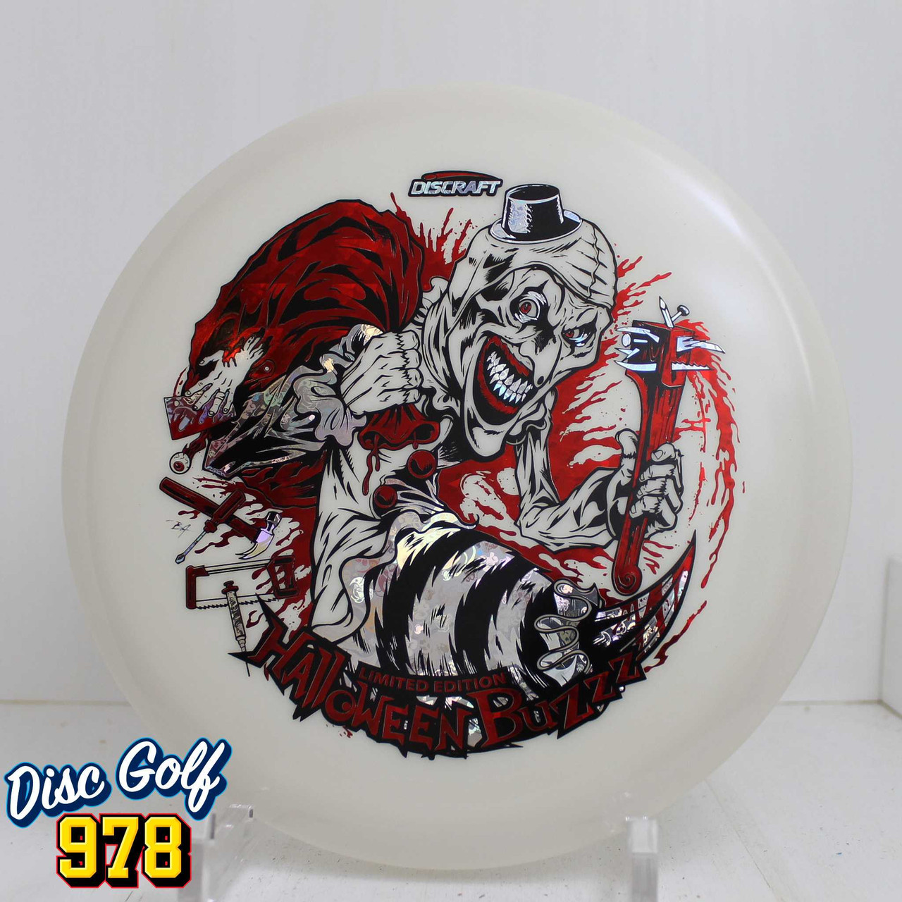 Discraft Buzzz Tri-Foil Glo 2025 Halloween 180.0g Red and Silver Foil A