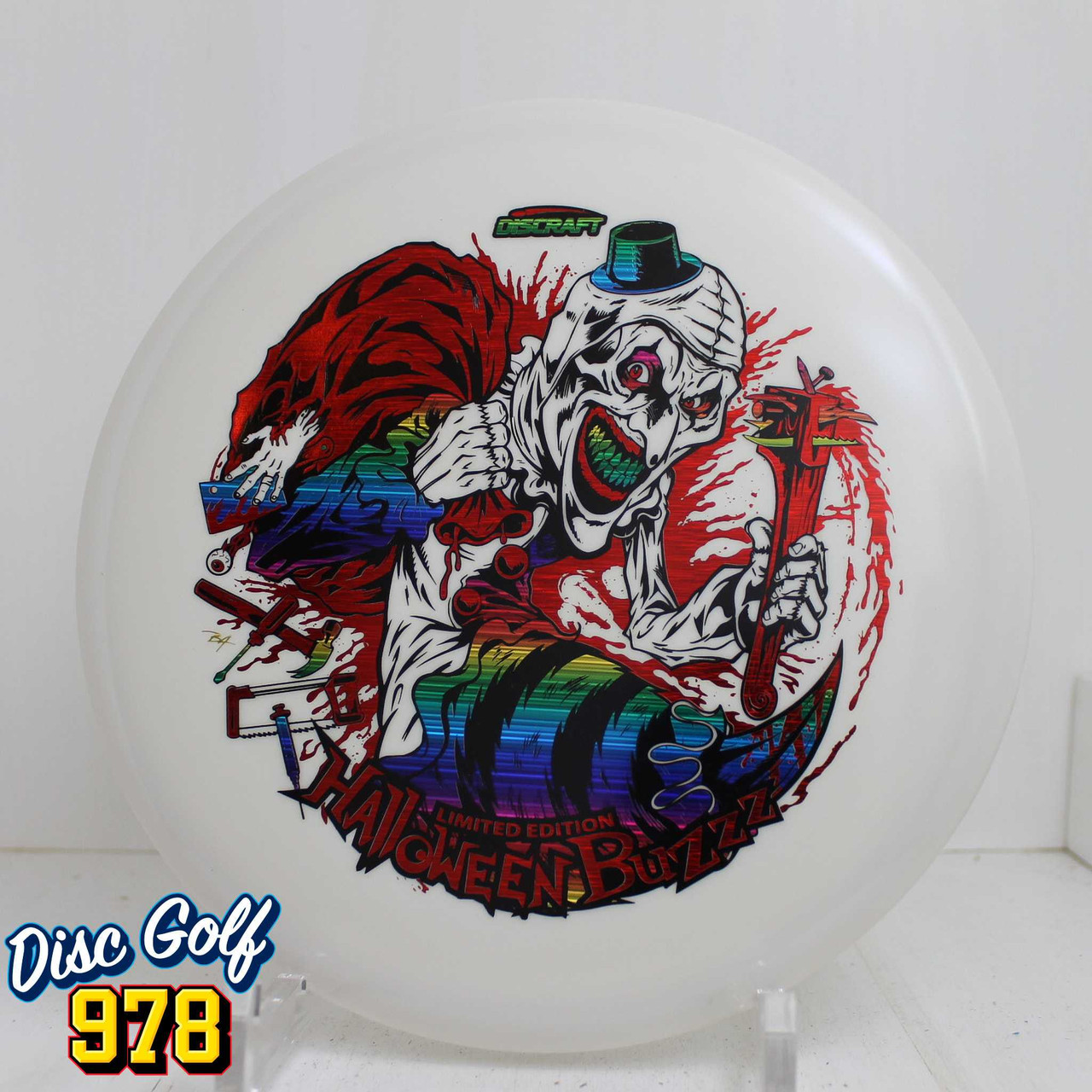 Discraft Buzzz Tri-Foil Glo 2025 Halloween 182.6g Rainbow Foil A