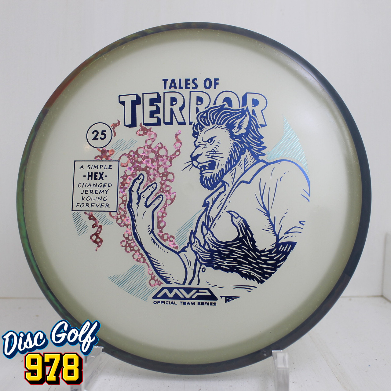 Axiom Hex Particle Eclipse 2025 Jeremy Koling Halloween Special Edition 178.2g Blurple/Teal Swirl Rim