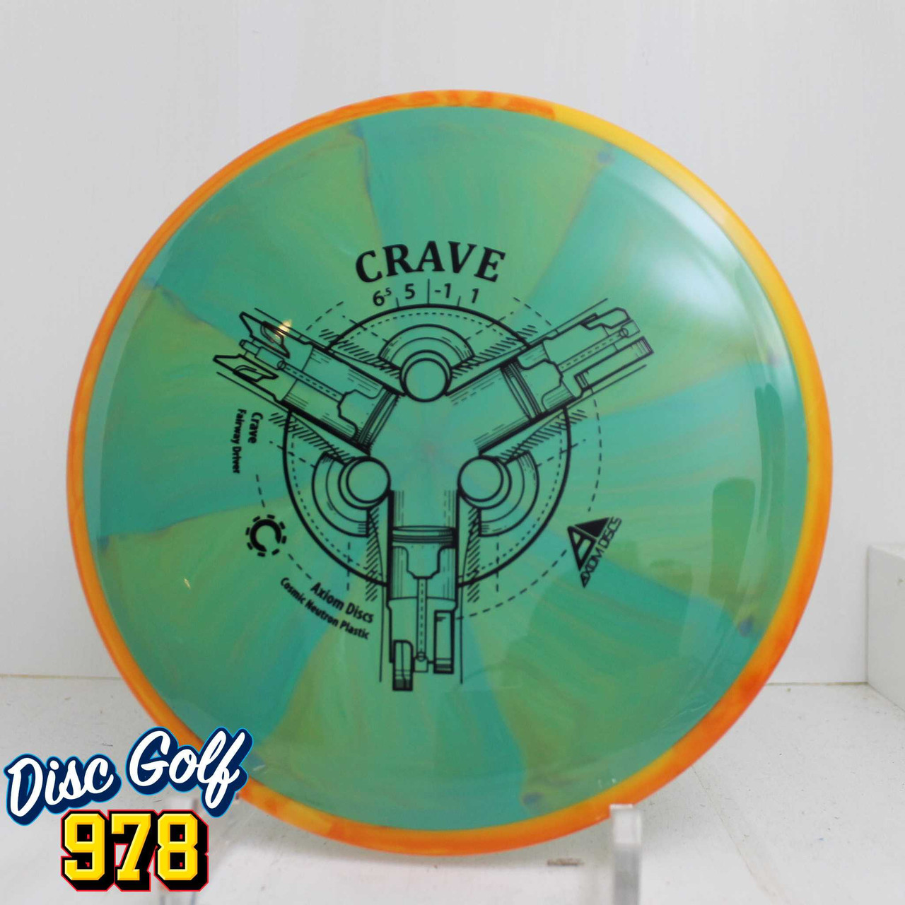 Axiom Crave Cosmic Neutron 159.4g Orange-Greenish Swirls