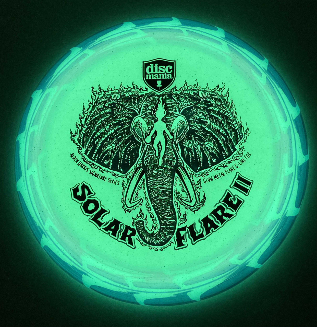 Chain Reaction Dyes - Discmania FD3 Glow Metal Flake C-Line Solar Flare 2 Alden Harris (Triple Foil) 174.5 Blurple Glow