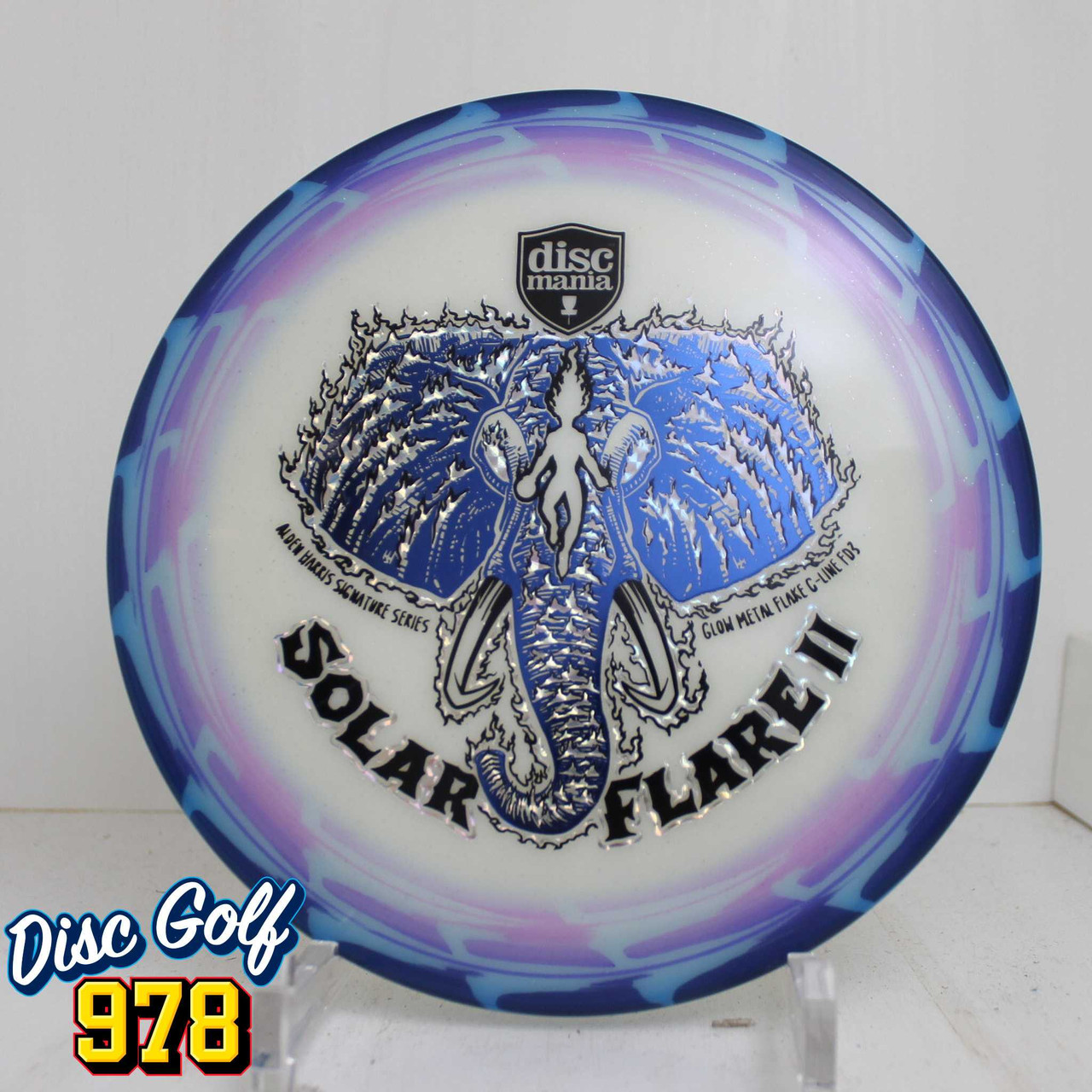 Chain Reaction Dyes - Discmania FD3 Glow Metal Flake C-Line Solar Flare 2 Alden Harris (Triple Foil) 174.5 Blurple Glow