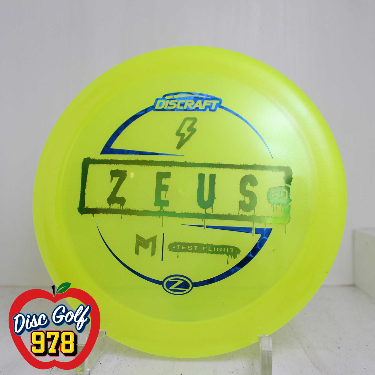 Discraft Zeus 2.0 Z Metallic Test Flight 173.0g Neon Yellow B