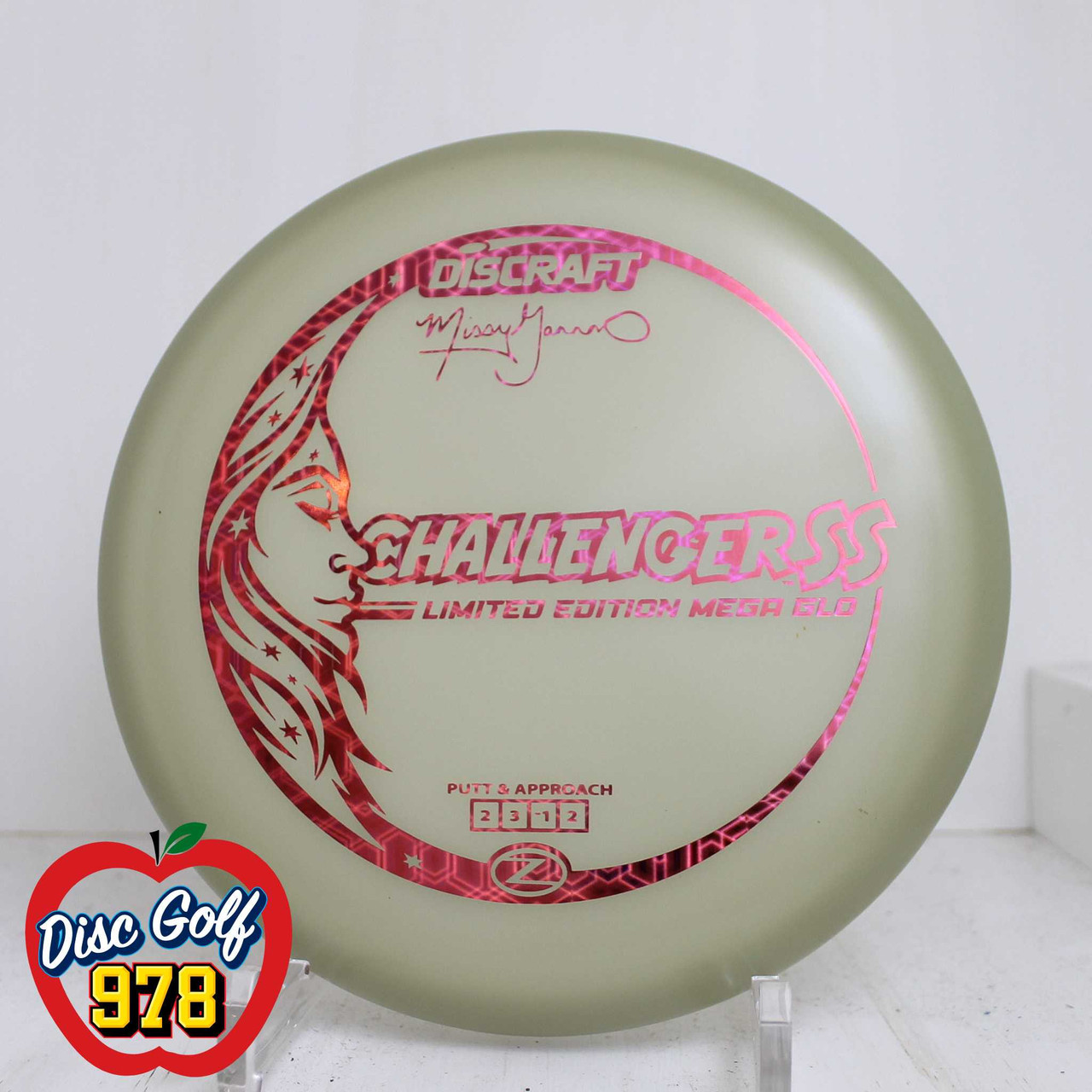 Discraft Challenger SS Mega Glo LE Missy Gannon 174.6g Pink Holo Foil