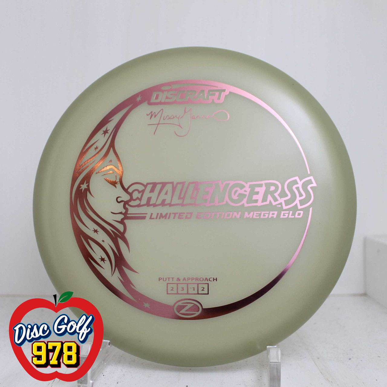 Discraft Challenger SS Mega Glo LE Missy Gannon 174.0g Pink Foil D