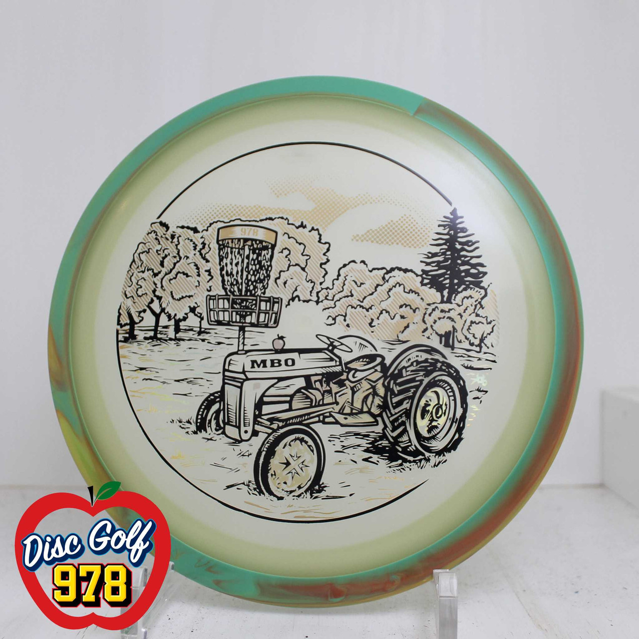 Axiom Defy Eclipse DFX MBO Tractor 173.6g Teal Green/Orange Swirl Rim