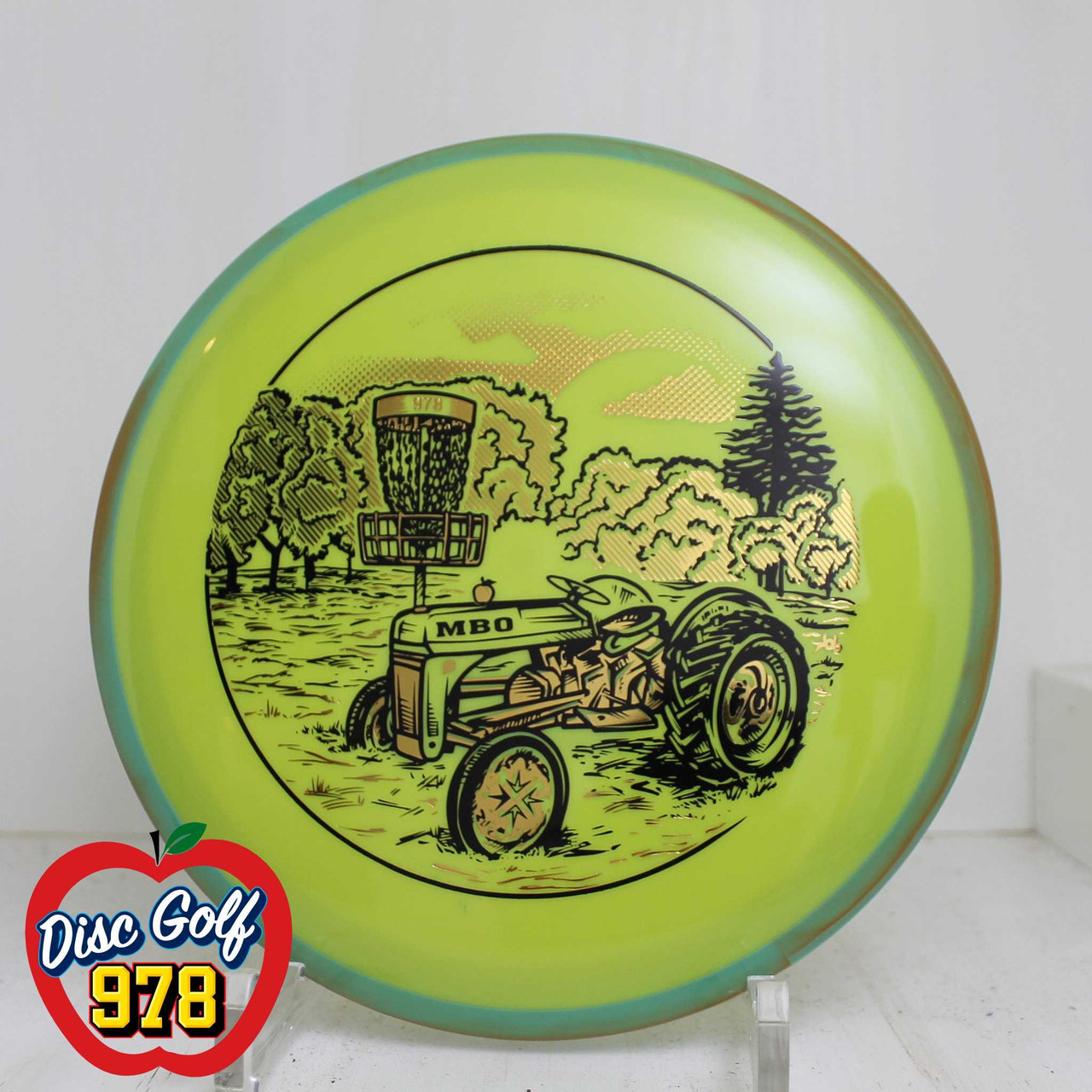 Axiom Crave Neutron DFX MBO Tractor 171.9g Teal/Orange Swirls-Pea Green