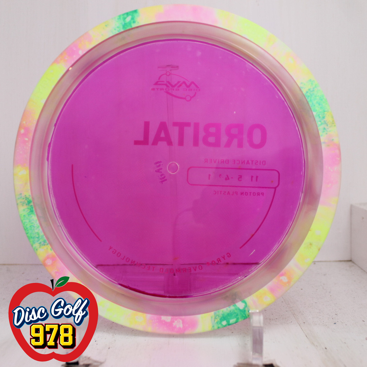 MVP Orbital Proton PLC CM Dyes 164.8g Multi color Swirl Rim-Pink