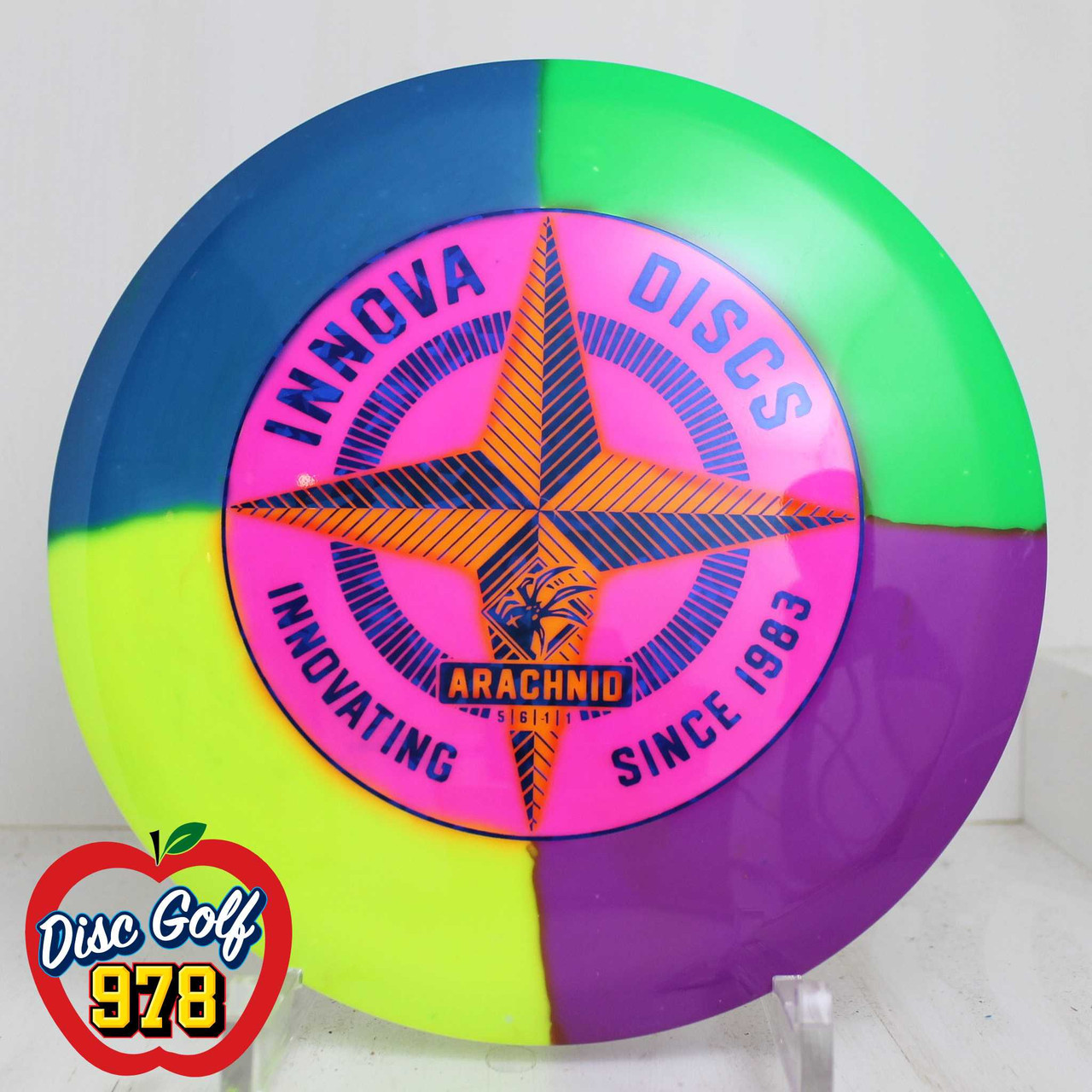 Innova Arachnid Star - First Run - CM Dyes 179.5g Green/Purple/Yellow/Blue