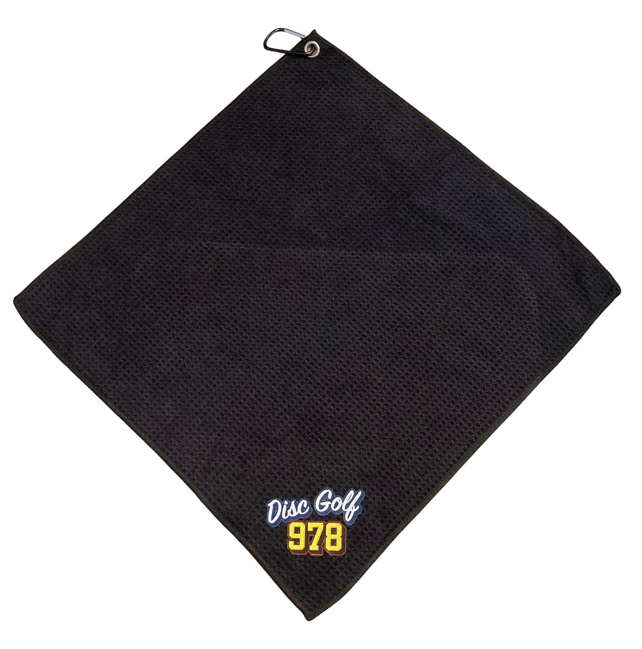 Disc Golf 978 Waffle Towel with Carabiner