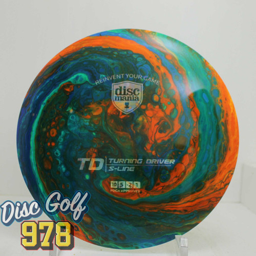 Death Dyes Discmania TD S-Line Green Orange Swirl 177.6g - Disc