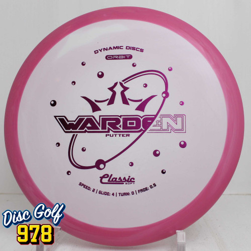 Dynamic Discs Warden Classic Soft Orbit 175.5g Pink-White