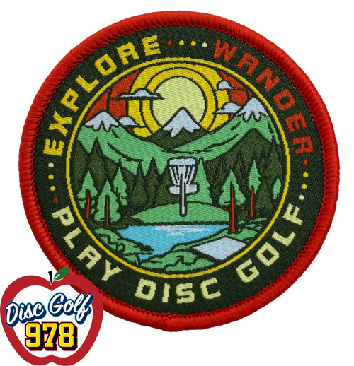 Disc Golf Patch "Explore - Wander - Play Disc Golf" Velcro Backed